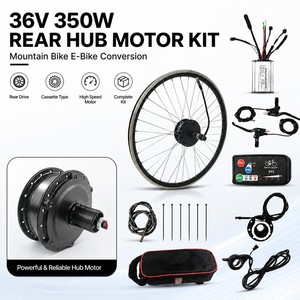 Kit de conversion de vélo électrique avec moteur de moyeu arrière à cassette haute vitesse 36V 350W, compatible avec roues de 20, 24, 26, 27,5, 29 pouces et 700C, pour <span class=keywords><strong>VTT</strong></span> et vélos électriques - Product Image 1