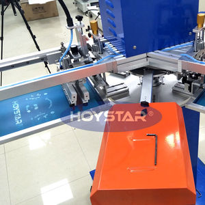 Machine de sérigraphie automatique pour t-shirts, <span class=keywords><strong>carrousel</strong></span> 6 stations, 2 couleurs avec sécheur, machine à imprimer sur sacs en papier - Product Image 3