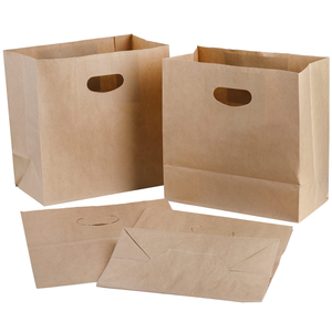 Sacs en papier kraft personnalisés imprimés avec votre propre logo, qualité alimentaire, à prix fabricant, avec poignée, pour cadeaux et achats, à bas prix - Product Image 5