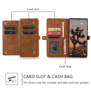 Étui de téléphone à rabat magnétique avec support de carte de recharge <span class=keywords><strong>sans</strong></span> <span class=keywords><strong>fil</strong></span> en similicuir pour <span class=keywords><strong>Samsung</strong></span> Galaxy S26 Ultra S25 Plus S24 - Product Image 3