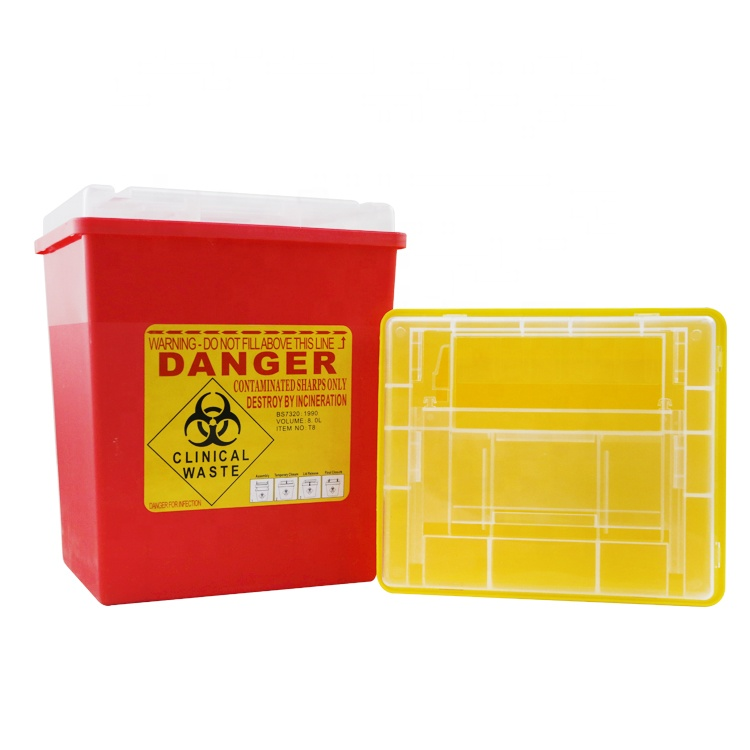 Высококачественный одноразовый острый контейнер 8 шт. контейнер для острых предметов