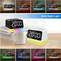 Neueste Tragbare LED Smart Elektronische Tischuhr Digital mit Eingebauter Lithium-Batterie Wecker mit FM-Radio