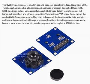 Placa de aprendizaje de microordenador de un solo chip, placa de desarrollo de fotos, módulo de cámara Zave Ov7670, 2 unidades - Product Image 3