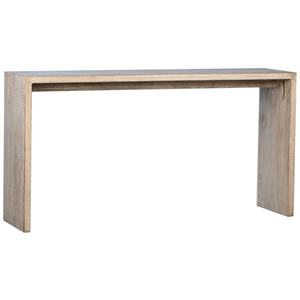 Table console minimaliste en bois recyclé de style campagnard, meubles de salon - Product Image 1