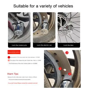 पोर्टेबल मिश्र धातु इलेक्ट्रिक साइकिल लॉक निर्माता के लिए एंटी-चोरी सुरक्षा उपकरण डिस्क ब्रेक - Product Image 6