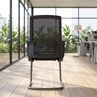 Chaise de visiteur de bureau moderne avec dossier en tissu maillé pour bureau à domicile et salles de conférence