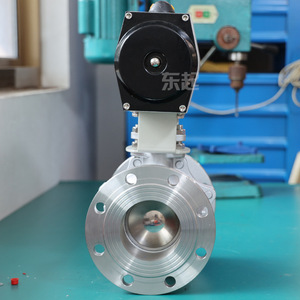 Vanne à boisseau sphérique à bride en acier inoxydable East Pneumatic DN100 304 pour eau, vapeur et huile - Product Image 2