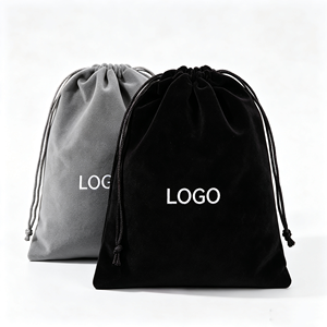 Pochette en velours haute densité avec cordon de serrage, sac en velours personnalisé avec logo imprimé pour bijoux, montres, cadeaux, faveurs de mariage, sac de rangement - Product Image 4
