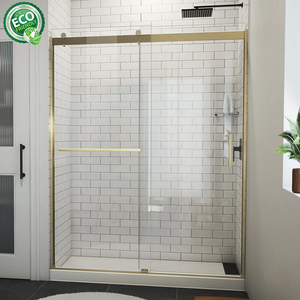 Porte de douche coulissante en verre dépoli nickel brossé, glissement fluide, taille sur mesure - Product Image 3