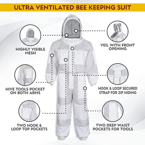 Ventilated Beekeeping Clothes <strong>Suit</strong> 3 Layers Mesh Cotton <strong>Bee</strong> <strong>Suit</strong> - Product Image 6
