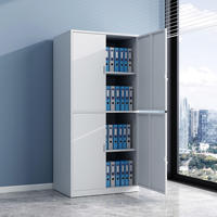 Armoire de classement métallique à double niveau OEM ODM, armoire de rangement en acier antirouille pour documents de bureau, verrouillable