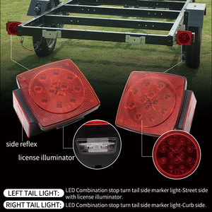 Kit de Luces Traseras LED de 12V <span class=keywords><strong>Personalizadas</strong></span> para Remolque, <span class=keywords><strong>con</strong></span> Indicador SAE DOT, Luces de Posición, de Freno y de Matrícula <span class=keywords><strong>con</strong></span> Reflector - Product Image 6
