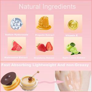 Baume à lèvres exfoliant bio végétalien aux saveurs Fraise, Pastèque, Pomme et Miel – Masque de nuit pour les lèvres - Product Image 5