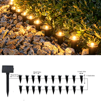 Projecteurs solaires à piquet étanches 20 LED pour aménagement paysager, éclairage extérieur de jardin, pelouse, allée, guirlande lumineuse décorative, projecteur de pelouse