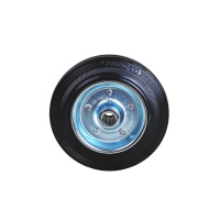Roues à roulettes en caoutchouc à roulement à aiguilles à noyau d'acier 200/50-100, haute capacité de charge, sans frein ni filetage, directement de l'usine