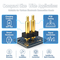Connecteur Pogo Pin mâle plaqué or 2,54 mm 5V 2A à 2, 3, 4, 5, 6, 7 ou 8 broches pour appareils électroniques PCB