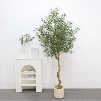 Hochwertige Künstliche Olivenbäume Bodendekoration 150-210cm Olivengrüne Pflanzen Bonsai für Hochzeit Heim Einkaufszentrum Dekoration