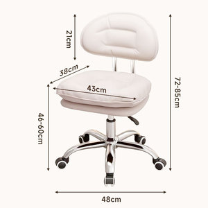 Wholesale Luxury Manicure Chair Set Leather <b>Rolling</b> Stool Combo Professional Nail Salon Furniture - Product Image 2