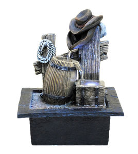 Brocca illuminata a più livelli <span class=keywords><strong>fontana</strong></span> da tavolo per interni con 3 vasi in resina nera europa fontane da giardino <span class=keywords><strong>arte</strong></span> popolare accetta - Product Image 4