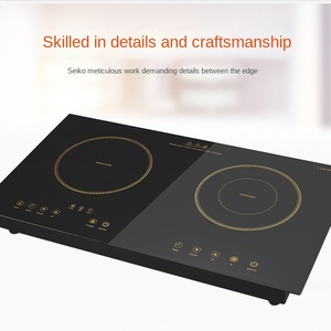 Estufa doble portátil, quemador de inducción de vidrio cerámico, aparato de cocina comercial Solar/batería integrada para el hogar - Product Image 2