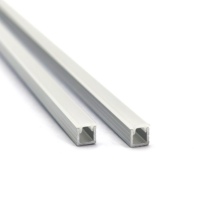 Nouveau design YG-0405 5*5MM Profilés linéaires en aluminium en forme de U pour bande LED, éclairage de vitrine à vin