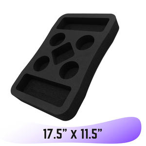 ที่วางเครื่องดื่มลอยน้ําโต๊ะอาหารสดชื่นถาดสําหรับสระว่ายน้ําปาร์ตี้ชายหาดลอยเลานจ์ทนทานโฟมสีดํา 7 ช่อง - Product Image 2