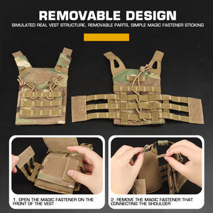 WOSPORT Nylon détachable JPC plaque transporteur ornements créatifs petits ornements gilet pour animaux de compagnie habiller accessoires de chasse - Product Image 4