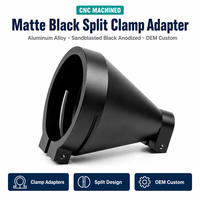 LAIDNUO Adaptateur de fixation en aluminium usiné CNC sur mesure, Cache-objectif conique, Anodisé noir de précision, Équipement industriel OEM