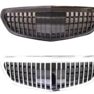 กระจังหน้าสไตล์เมย์บัคสำหรับรถยนต์เมอร์เซเดส-เบนซ์ อี-คลาส 212 สีดำและสีเงิน ผลิตจากพลาสติก ABS สำหรับกันชนหน้า ปี 2012-2015 - Product Image 2