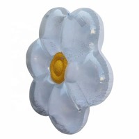 Aufblasbare Blumen-Schwimminsel aus Transparentem PVC für Erwachsene und Kinder, Schwimmbad-Party