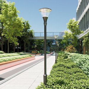 ไฟสวน LED MHSY 30W กันน้ำ IP65 พร้อมเสาเหล็กชุบสังกะสี - Product Image 1