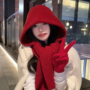 Vente en gros d'écharpe à capuche tricotée d'hiver Chapeau d'hiver à capuche en polaire Cache-cou pour l'extérieur <span class=keywords><strong>Cagoule</strong></span> de ski en polaire coupe-vent - Product Image 5