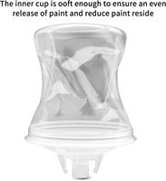 Pistolet de peinture ROMWE avec gobelet de mélange transparent avec couvercles pour utilisation pneumatique automobile, capacité de 650 cc, application lisse
