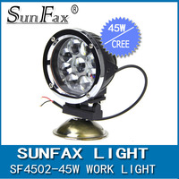 Feux de travail Led à large faisceau rond 45W pour Jeep, pare-chocs, SUV, ATV, UTV, bateau, voiture, camion