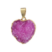 Pendentif en pierre précieuse de guérison pour la fabrication de bijoux, quartz, reiki, druse, énergétique spirituel, heishi, cœur, cristal