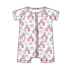 Pijamas con Cierre y Estampado Floral Personalizables para Niñas, Venta Caliente, Tallas Grandes, Mono de Manga Corta con Cierre - Product Image 3