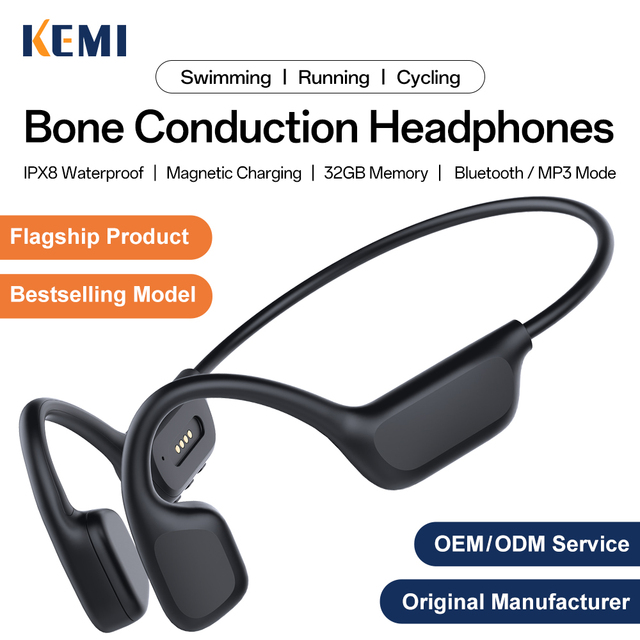 High Quality Bone Conduction Sports Headphones Open Ear Headsets IPX8 Earbuds BT6.0 Wireless Earphones MP3 Mode With 32G Memory