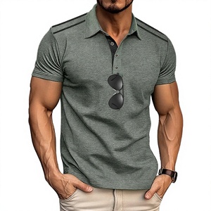 Camisa de Manga Corta para Hombre 2025, con Solapa, en Tela No Tejida de Spandex/Poliéster, Diseño con Combinación de Colores, para Deportes al Aire Libre, Golf y Moda - Product Image 2