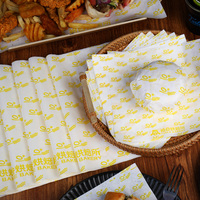 Papier d'emballage jetable personnalisé en PE de qualité alimentaire, résistant à la graisse, pour la cuisson, l'emballage des sandwichs et des burgers