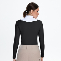Chemise d'équitation en gros pour femmes, extensible dans quatre directions, respirante, à manches longues, pour cavalier