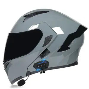 Capacete elétrico automotivo, asa descoberta, meia, capacete de carro, personalidade, motocicleta, rosto inteiro, com fone de ouvido