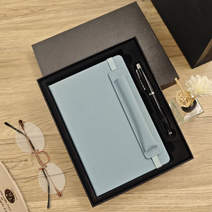 2024 máy tính xách tay Bộ quà tặng sang trọng bán buôn biểu tượng tùy chỉnh <span class=keywords><strong>in</strong></span> ấn Bìa Cứng PU da kế hoạch máy tính xách tay thiết lập với bút - Product Image 4