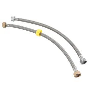 LIRLEE <span class=keywords><strong>Tuyau</strong></span> d'<span class=keywords><strong>arrosage</strong></span> d'eau chaude pour salle de bain en acier inoxydable tressé en or avec <span class=keywords><strong>robinet</strong></span> de <span class=keywords><strong>cuisine</strong></span> - Product Image 1