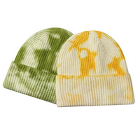 Bonnet tricoté tie-dye en acrylique pour adultes, nouvelle couleur, promotion du fabricant, chaud pour l'hiver, pour hommes et femmes