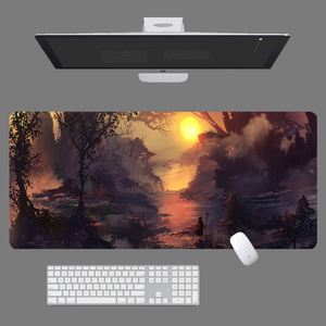 FX Printed Anime-style Cartoon Water Resistant Dreamy Landscape <b>Mouse</b> Pad Non-slip Rubber Gaming <b>Mat</b> XXL for PC Office Home - Product Image 3