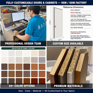 Wholesale Modern Solid Wood <strong>Door</strong> Interior <strong>Door</strong> Custom Hotel Villa <strong>Door</strong> Latch <strong>Door</strong> <strong>Reefs</strong> Floor Hinge for Heavy <strong>Doors</strong> - Product Image 4