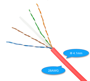 Cavo sottile 28AWG utp <span class=keywords><strong>cat6</strong></span> cavo LAN Ethernet sfuso cavo di installazione di rete 100m 305m - Product Image 1
