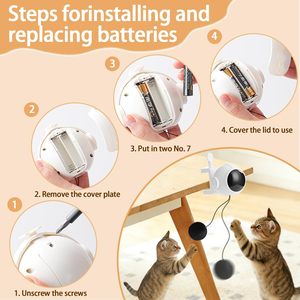Automatic Irregular <b>Bounce</b> YoYo <b>Ball</b> Multi-function Electric Pet Cat Fishing Toys - Product Image 6