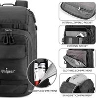 Échantillon Gratuit Sac à Dos de Ski Antivol Léger 600D avec Port USB, Personnalisé en Usine, Nouveau Modèle d'Extérieur, Vente en Gros