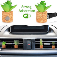 Diffuseur de parfum 3D en forme de plantes artificielles pour voiture, clip de parfum pour grille d'aération, accessoires d'intérieur de voiture